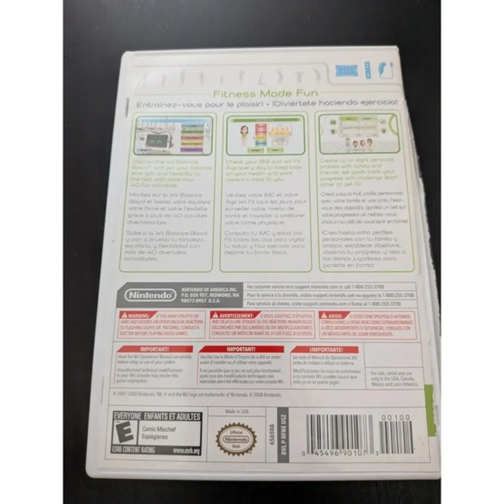 Wii Fit (Nintendo Wii, 2008) Video Game Workout Fitness Active Needs New Case‎